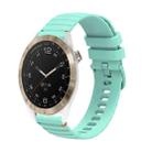 For Garmin Approach S40 Wavy Dotted Stitched 20mm Silicone Watch Band(Teal Green) - 1