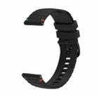 For Garmin Move Sport Wavy Dotted Stitched 20mm Silicone Watch Band(Black) - 2