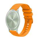 For Garmin Move Sport Wavy Dotted Stitched 20mm Silicone Watch Band(Amber Yellow) - 1