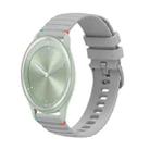 For Garmin Move Sport Wavy Dotted Stitched 20mm Silicone Watch Band(Gray) - 1