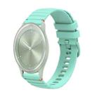 For Garmin Move Sport Wavy Dotted Stitched 20mm Silicone Watch Band(Teal Green) - 1