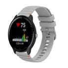 For Garmin Vivoactive 3 Music Wavy Dotted Stitched 20mm Silicone Watch Band(Gray) - 1