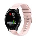 For Garmin Vivoactive 3 Music Wavy Dotted Stitched 20mm Silicone Watch Band(Rose Pink) - 1