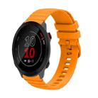 For Garmin Forerunner 158 Wavy Dotted Stitched 20mm Silicone Watch Band(Amber Yellow) - 1