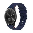 For Garmin Vivomove Wavy Dotted Stitched 20mm Silicone Watch Band(Navy Blue) - 1