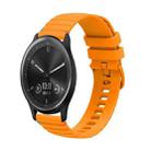 For Garmin Vivomove Wavy Dotted Stitched 20mm Silicone Watch Band(Amber Yellow) - 1