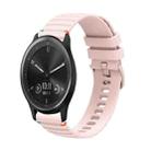 For Garmin Vivomove Wavy Dotted Stitched 20mm Silicone Watch Band(Rose Pink) - 1