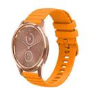 For Garmin Vivomove Style Wavy Dotted Stitched 20mm Silicone Watch Band(Amber Yellow) - 1