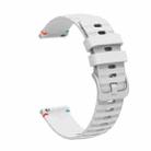 For Garmin Vivomove Luxe Wavy Dotted Stitched 20mm Silicone Watch Band(White) - 3