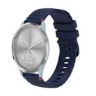 For Garmin Vivomove HR Sport Wavy Dotted Stitched 20mm Silicone Watch Band(Navy Blue) - 1