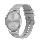For Garmin Vivomove HR Sport Wavy Dotted Stitched 20mm Silicone Watch Band(Gray) - 1