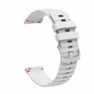 For Amazfit GTS4 Mini Wavy Dotted Stitched 20mm Silicone Watch Band(White) - 3