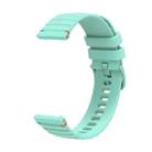 For Amazfit Bip 3 Wavy Dotted Stitched 20mm Silicone Watch Band(Teal Green) - 2