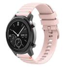 For Amazfit GTR 42mm Wavy Dotted Stitched 20mm Silicone Watch Band(Rose Pink) - 1