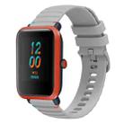 For Amazfit Bip S Wavy Dotted Stitched 20mm Silicone Watch Band(Gray) - 1