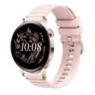 For Huawei Watch GT 3 42mm Wavy Dotted Stitched 20mm Silicone Watch Band(Rose Pink) - 1