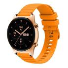 For Honor Watch GS 3 Wavy Dotted Stitched 22mm Silicone Watch Band(Amber Yellow) - 1