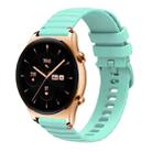 For Honor Watch GS 3 Wavy Dotted Stitched 22mm Silicone Watch Band(Teal Green) - 1