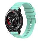 For Honor Watch GS Pro Wavy Dotted Stitched 22mm Silicone Watch Band(Teal Green) - 1