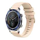 For Honor Magic Watch Wavy Dotted Stitched 22mm Silicone Watch Band(Cream Coloured) - 1
