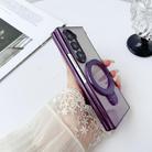 For Samsung Galaxy Z Fold6 Gradient Glitter Plating Magsafe Phone Case(Purple) - 2