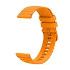 For Huawei Watch GT 4 46mm Wavy Dotted Stitched 22mm Silicone Watch Band(Amber Yellow) - 2