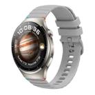 For Huawei Watch 4 Pro Wavy Dotted Stitched 22mm Silicone Watch Band(Gray) - 1