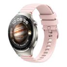 For Huawei Watch 4 Pro Wavy Dotted Stitched 22mm Silicone Watch Band(Rose Pink) - 1