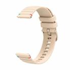 For Huawei Watch Ultimate Wavy Dotted Stitched 22mm Silicone Watch Band(Cream Coloured) - 2