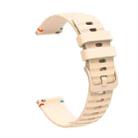 For Huawei Watch Ultimate Wavy Dotted Stitched 22mm Silicone Watch Band(Cream Coloured) - 3