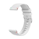 For Huawei Watch GT 3 SE Wavy Dotted Stitched 22mm Silicone Watch Band(White) - 2