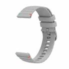 For Huawei Watch GT 3 46mm Wavy Dotted Stitched 22mm Silicone Watch Band(Gray) - 2