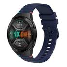 For Huawei Watch GT 2e Wavy Dotted Stitched 22mm Silicone Watch Band(Navy Blue) - 1