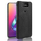 Shockproof Crocodile Texture PC + PU Case for Asus Zenfone 6/6Z ZS630KL(Black) - 1