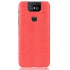 Shockproof Crocodile Texture PC + PU Case for Asus Zenfone 6/6Z ZS630KL(Red) - 2