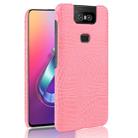 Shockproof Crocodile Texture PC + PU Case for Asus Zenfone 6/6Z ZS630KL(Pink) - 1