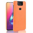 Shockproof Crocodile Texture PC + PU Case for Asus Zenfone 6/6Z ZS630KL(Orange) - 1