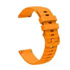 For Garmin Forerunner 255 Wavy Dotted Stitched 22mm Silicone Watch Band(Amber Yellow) - 3