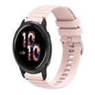 For Garmin Venu 2 Wavy Dotted Stitched 22mm Silicone Watch Band(Rose Pink) - 1