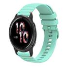 For Garmin Venu 2 Wavy Dotted Stitched 22mm Silicone Watch Band(Teal Green) - 1