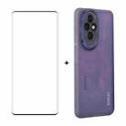 For Honor 200 Pro ENKAY Hat-Prince Translucent Matte TPU Phone Case with Lens Film + 3D Hot Bending Film(Purple) - 1