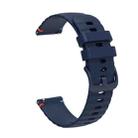 For Amazfit Watch Sport 3 Wavy Dotted Stitched 22mm Silicone Watch Band(Navy Blue) - 3