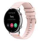 For Amazfit Watch GTR 2 Wavy Dotted Stitched 22mm Silicone Watch Band(Rose Pink) - 1