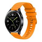 For Xiaomi Watch 2 Wavy Dotted Stitched 22mm Silicone Watch Band(Amber Yellow) - 1