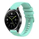 For Xiaomi Watch 2 Wavy Dotted Stitched 22mm Silicone Watch Band(Teal Green) - 1