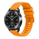 For Xiaomi Watch S3 Wavy Dotted Stitched 22mm Silicone Watch Band(Amber Yellow) - 1