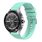 For Xiaomi Watch 2 Pro Wavy Dotted Stitched 22mm Silicone Watch Band(Teal Green) - 1