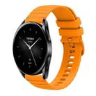 For Xiaomi Watch S2 Wavy Dotted Stitched 22mm Silicone Watch Band(Amber Yellow) - 1