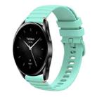 For Xiaomi Watch S2 Wavy Dotted Stitched 22mm Silicone Watch Band(Teal Green) - 1