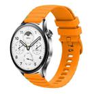 For Xiaomi Watch S1 Pro Wavy Dotted Stitched 22mm Silicone Watch Band(Amber Yellow) - 1